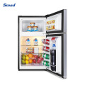 Smad 3.3cuft Hotel Home Dorm Double Door Refrigerator with Top Freezer